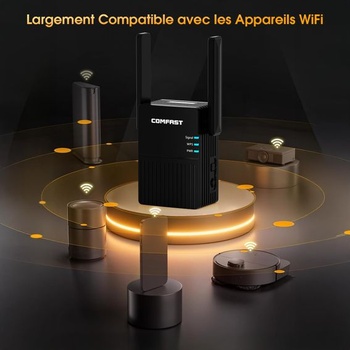 COMFAST Vysoko výkonný WiFi opakovač AC1200 Dvojpásmový WiFi opakovač