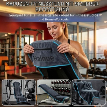 Hainue uterák do posilňovne, 120x50cm mikrovláknový fitness uterák, protišmykový, rýchloschnúci s