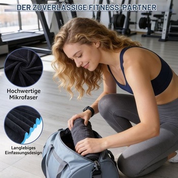 Hainue uterák do posilňovne, 120x50cm mikrovláknový fitness uterák, protišmykový, rýchloschnúci s