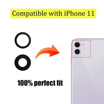 Náhradní skleněná čočka pro zadní kameru iPhonu 11 s předinstalovaným lepidlem a sadou opravných