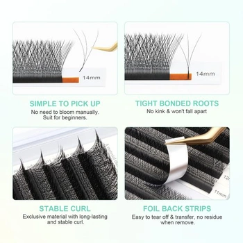 Riasy NAGARAKU 3D W, 0,07 CC, 12 mm, ruské pre-faned vejárové, matne čierne, 12 mm, 0,07 CC, čierne -