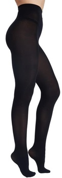 Dámske pančuchy 80D, elastické, s vysokým pásom, odolné, matné, nepriehľadné, farebné, čierne, L-XL
