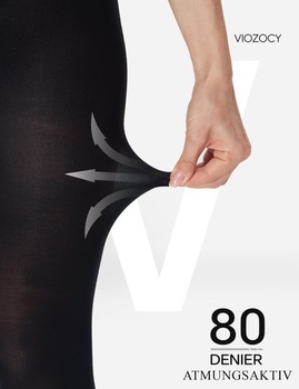 Dámske pančuchy 80D, elastické, s vysokým pásom, odolné, matné, nepriehľadné, farebné, čierne, L-XL