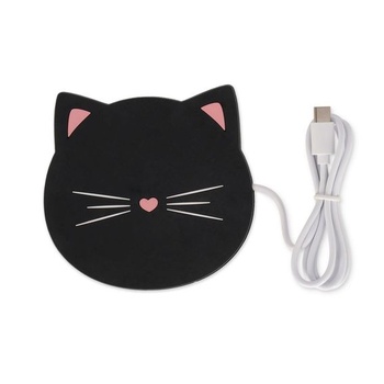 Legami – Ohrievač hrnčekov, Warm it up, Kitty, konektor typu C, 10 x 10 cm, vyrobený z vinylu, ideálny