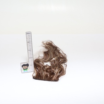 BARSDAR Clip in predlžovanie vlasov, 50 cm dlhé vlnité melírované vlasy Clip in 6 kusov