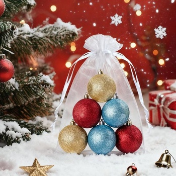 MAOOY 100 velkých organzových sáčků 17x23 cm, plnitelné sáčky 17x23 cm bílé