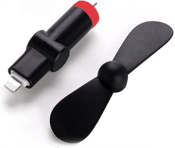 Mini ventilátor, otočný o 180 stupňů, přenosný, chladič, ventilátor na mobilní telefon,
