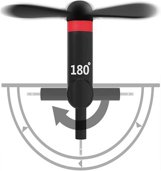 Mini ventilátor, otočný o 180 stupňů, přenosný, chladič, ventilátor na mobilní telefon,