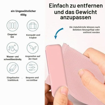Sada 2 nastaviteľných závaží na zápästie a členky, vodotesné silikónové záťažové putá, fitness