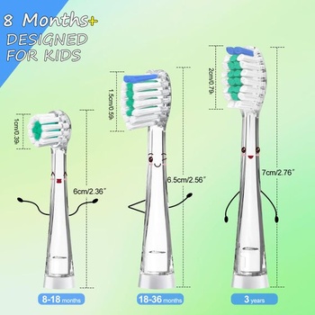 Náhradní hlavice dětského kartáčku, kompatibilní s SG-513/SG-977/SG-2139, 5 náhradních hlavic pro