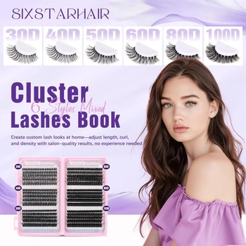 Sada na prodlužování řas Sixstarhair s lepidlem a odstraňovačem, pinzeta 580 ks 580 ks 30D + 40D +