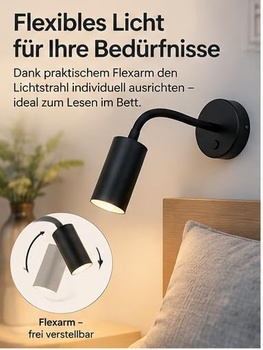 Nástenné svietidlo Licht-Erlebnisse čierne