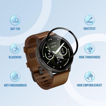 Sada 4 ks mäkkých ochranných fólií z tvrdeného TPU skla pre Garmin Venu 4 45 mm, perfektne sadnú,