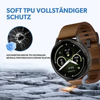 Sada 4 ks mäkkých ochranných fólií z tvrdeného TPU skla pre Garmin Venu 4 45 mm, perfektne sadnú,