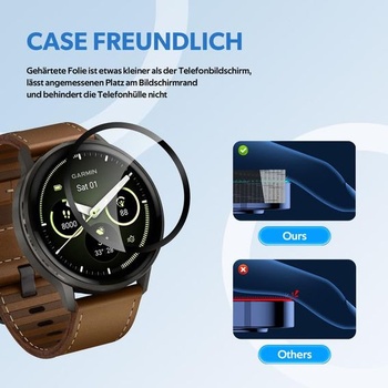 Sada 4 ks mäkkých ochranných fólií z tvrdeného TPU skla pre Garmin Venu 4 45 mm, perfektne sadnú,
