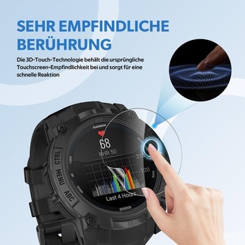 Sada 4 ks mäkkých ochranných fólií z tvrdeného TPU skla pre Garmin Instinct 3 50 mm, perfektne