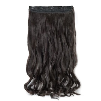 SEGO Clip-in predlžovanie vlasov, 60 cm dlhé, 3/4 celej hlavy, vlnité, 1 útek, prírodné, pre dievčatá,