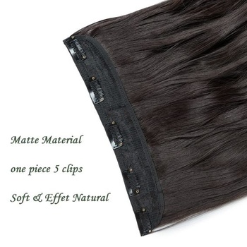 SEGO Clip-in prodlužování vlasů, 60 cm dlouhé, 3/4 celé hlavy, vlnité, 1 útek, přírodní, pro dívky,