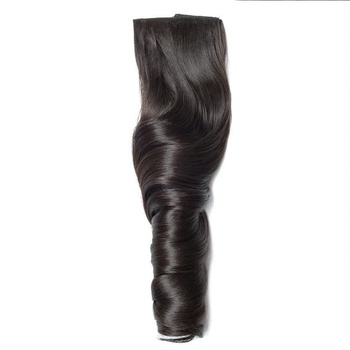 SEGO Clip-in prodlužování vlasů, 60 cm dlouhé, 3/4 celé hlavy, vlnité, 1 útek, přírodní, pro dívky,