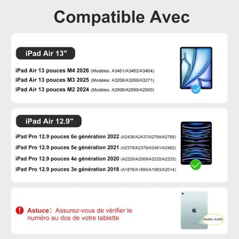 Puzdro s klávesnicou pre iPad Air 13 palcov (M4 2026/M3 2025/M2 2024) a iPad Pro 12,9 palcov