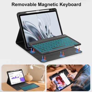Puzdro s klávesnicou pre iPad Air 13 palcov (M4 2026/M3 2025/M2 2024) a iPad Pro 12,9 palcov