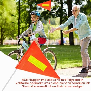 Vlajočka na bicykel YeahBoom, Bezpečnostná vlajka, Cyklistická vlajka, Nastaviteľná cyklistická