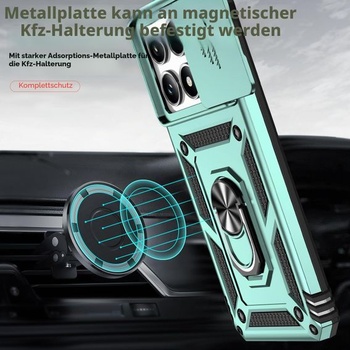 Magnetické puzdro pre Xiaomi 14T 5G s krúžkovým úchytom, ochranné puzdro s krytkou objektívu,