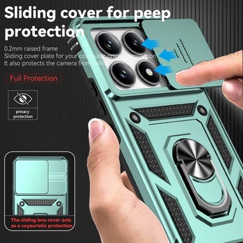 Magnetické pouzdro pro Xiaomi 14T 5G s kroužkovým úchytem, ochranné pouzdro s krytkou objektivu,