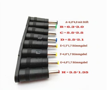 Adaptér WANGCL 8 v 1 s válcovou zástrčkou, 5,5 x 2,1 mm, univerzální DC válcový konektor, sada DC