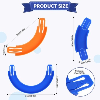 5 zakrivených spojovacích prvkov pre Hot Wheels FTL69 (modrá, oranžová)