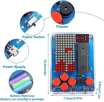 Herní konzole pro kutily, pájecí elektronika, sada pro kutily, ruční herní konzole, pájecí sada pro