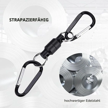 Magnetický klip na muškaření, závěsný držák na šňůrku, karabina, jednoduchý/dvojitý přívěsek na