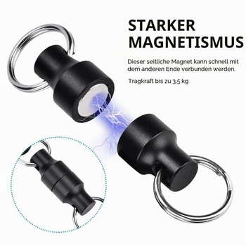 Magnetický klip na muškárenie, závesný držiak na šnúrku, karabína, jednoduchý/dvojitý prívesok na