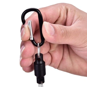 Magnetický klip na muškaření, závěsný držák na šňůrku, karabina, jednoduchý/dvojitý přívěsek na
