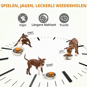 Dávkovač maškrty pre psov ALL FOR PAWS, design UFO, nastaviteľný pomalý krmítko pre mentálne
