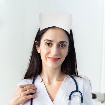 Healvianská čepice zdravotní sestry bílá, tenká, kostýmní doplněk pro ženy