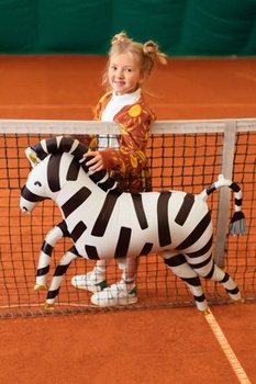 Fóliový balónik PartyDeco® Zebra | 100 cm XXL zvierací balónik, vhodný pre vzduch a hélium, dekorácia