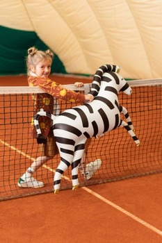 Fóliový balónik PartyDeco® Zebra | 100 cm XXL zvierací balónik, vhodný pre vzduch a hélium, dekorácia