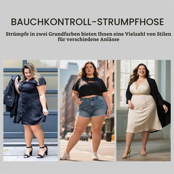 Dámske pančuchy Yilanmy bez nôh, pre väčšie veľkosti, s reguláciou bruška, XL-XXL, telové