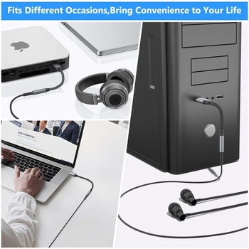 Oumida USB na 3,5mm jack adaptér, externí zvuková karta USB A na AUX stereo aux, 3,5 mm,