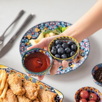 Keramické misky na dip Vancasso, sada 6 kusov, misky na dip SIMI 80ml, misky na omáčku, sada misiek