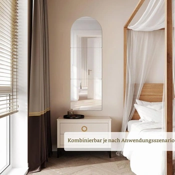 Zrcátko Hode Adhesive Mirror, samolepicí zrcátko k nalepení, akryl, 2 mm, sada - 30x30cm, 4 kusy