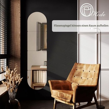 Zrkadlo Hode Adhesive Mirror, samolepiace zrkadlo na nalepenie, akryl, 2 mm, súprava - 30x30cm, 4 kusy