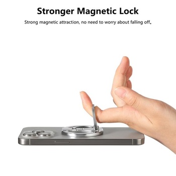 Magnetický držiak na telefón Ysnzaq, držiak na prst pre iPhone SDJ, strieborný, strieborný