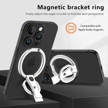 Magnetický držiak na telefón Ysnzaq, držiak na prst pre iPhone SDJ, strieborný, strieborný