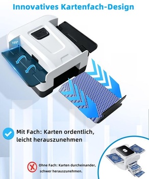 Automatická elektrická miešačka kariet Sentoo – 2000mAh dobíjací USB-C, nízka hlučnosť – zamieša 1–2