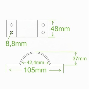 2 objímky na rúrky | Rúrky s priemerom 40-42 mm