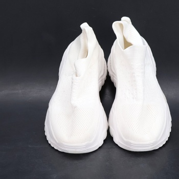 Biele sneakersy na silnej platforme veľ. 40 EU