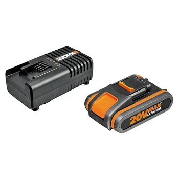 Sada akumulátoru a nabíječky WORX WA3601, 20 V, 2 Ah - N