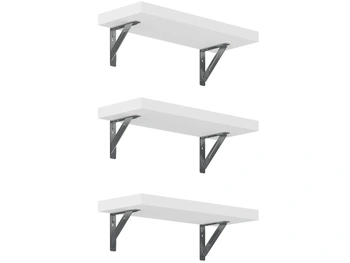 Súprava 3 nástenných políc AW1W-3, 400 × 150 × 25 mm, biele…